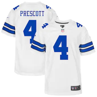 youth nike dak prescott white dallas cowboys game jersey_pi